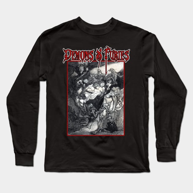 Demons and Furies Long Sleeve T-Shirt by black8elise